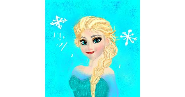 Drawing of Elsa (Disney) by KayXXXlee