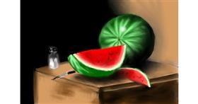 Drawing of Watermelon by Wizard