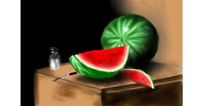 Wassermelone-Zeichnung von Wizard