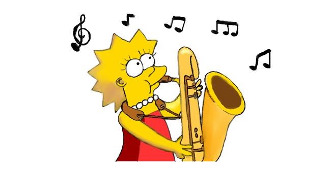 Lisa Simpson-Zeichnung von Chaching