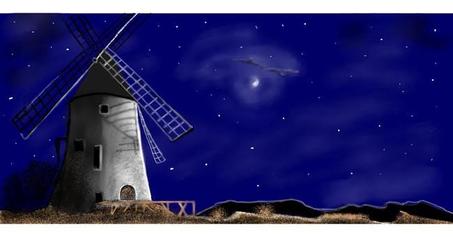 Drawing of Windmill by Chaching