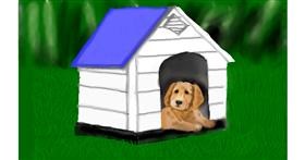 Drawing of Dog house by Tim