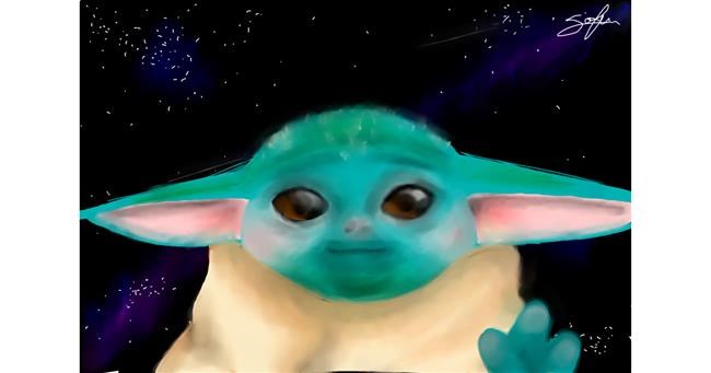 Baby Yoda - autor: Sophie_draw24