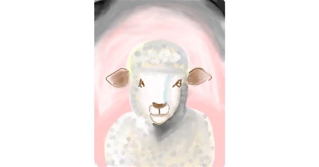 Drawing of Sheep by Walter nonwhite