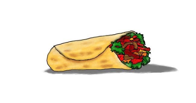 Drawing of Burrito by InessA