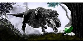 Drawing of Dinosaur by Chaching