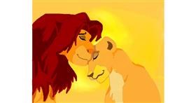 Simba (Der König der Löwen)-Zeichnung von dragonia