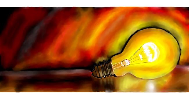 Drawing of Light bulb by Kim