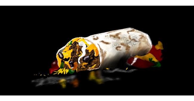 Drawing of Burrito by Chaching