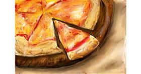 Drawing of Pizza by Mia