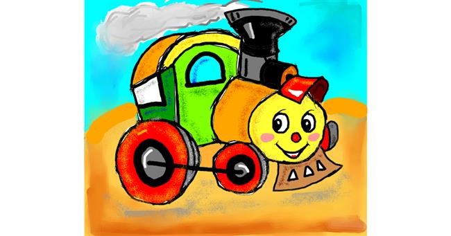 Drawing of Train by Alexa