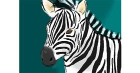 Drawing of Zebra by green