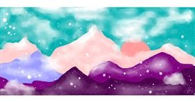 Drawing of Mountain by LUN-Aponi