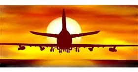 Drawing of Airplane by Loelia De Luna