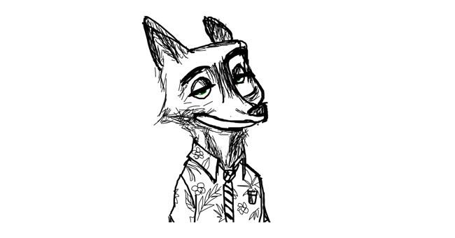 Drawing of Fox by Aremix