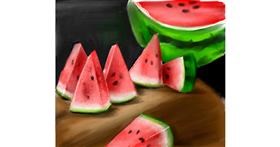 Wassermelone-Zeichnung von Lou