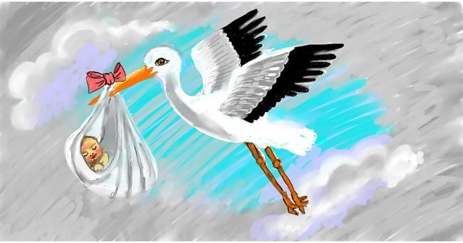 Drawing of Stork by SAM AKA MARGARET 🙄