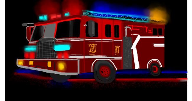 Drawing of Firetruck by Niny