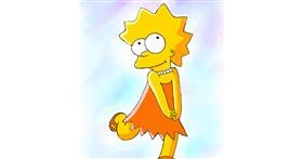 Drawing of Lisa Simpson by MEL