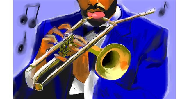 Drawing of Saxophone by Herbert