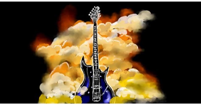 Drawing of Guitar by Eclat de Lune
