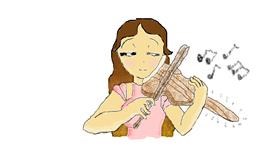 Drawing of Violin by coconut