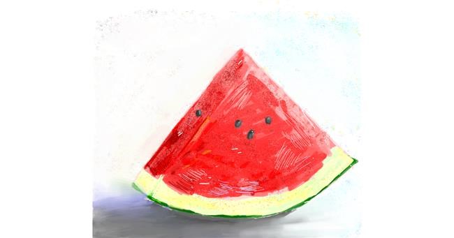 Drawing of Watermelon by Philip