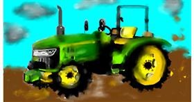 Drawing of Tractor by Mandy Boggs