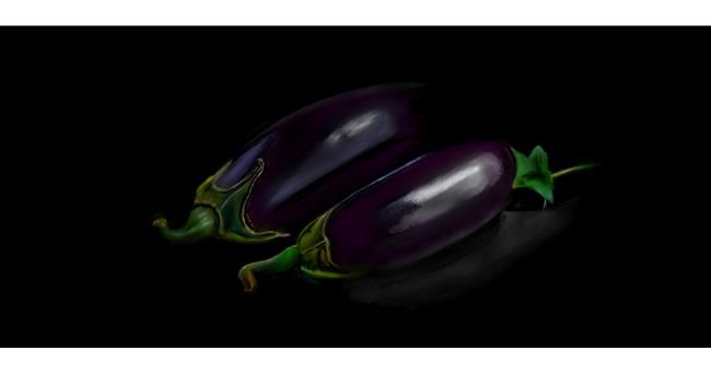 Drawing of Eggplant by Chaching