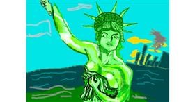 Drawing of Statue of Liberty by 𝐓𝐎𝐏𝑅𝑂𝐴𝐶𝐻™