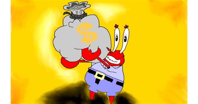 Drawing of Mr. Krabs (spongebob) by dragonia