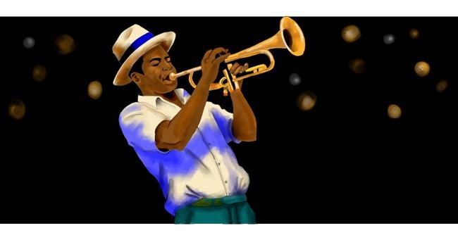 Drawing of Trumpet by Annie