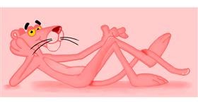 Drawing of Pink Panther by Annie