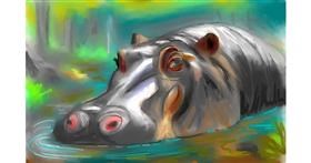 Drawing of Hippo by Herbert