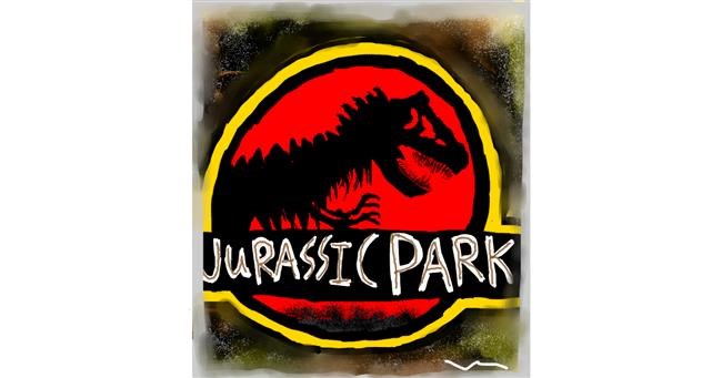 Drawing of Dinosaur by Linky