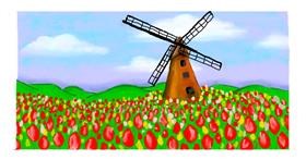 Drawing of Windmill by DebbyLee