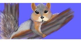 Drawing of Squirrel by DebbyLee