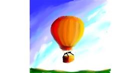 Drawing of Hot air balloon by Jeral