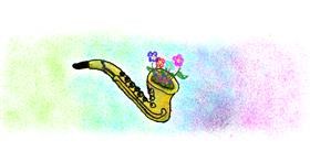 Drawing of Saxophone by butters