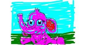 Drawing of Elephant by m