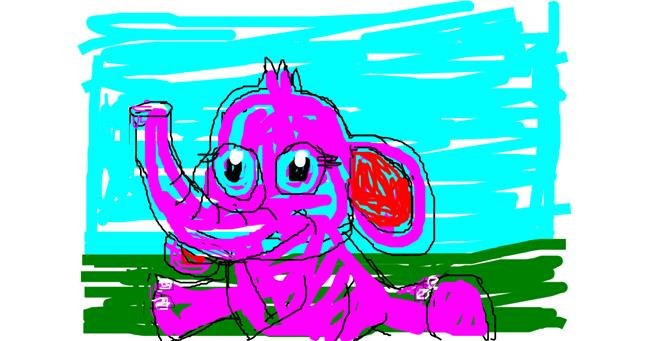 Elefant-Zeichnung von m