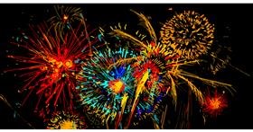 Feuerwerk-Zeichnung von Maron_Anastasia 