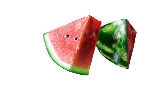 Wassermelone-Zeichnung von Jan