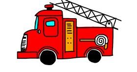 Drawing of Firetruck by Mekiki