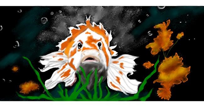 Drawing of Goldfish by Chaching