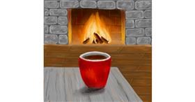 Drawing of Fireplace by Andromeda