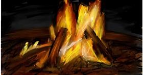 Drawing of Campfire by Mia