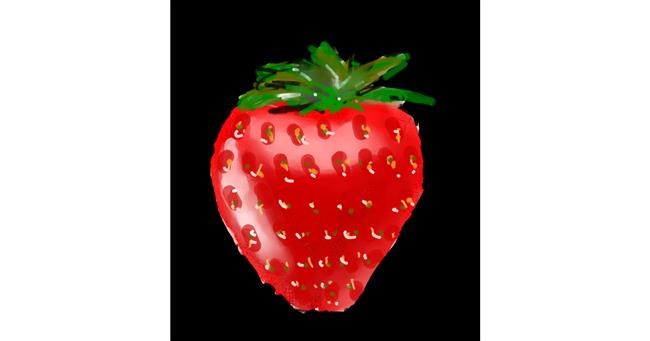 Drawing of Strawberry by Eclat de Lune