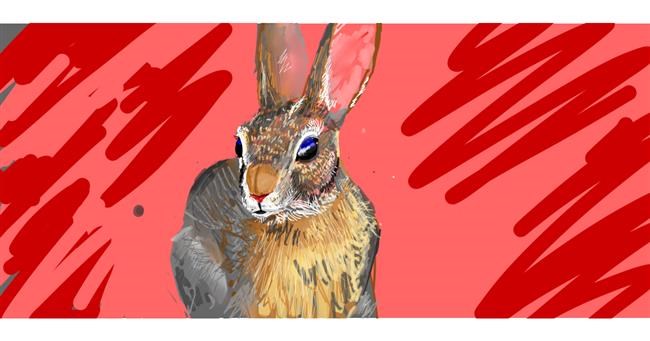 Hase-Zeichnung von Sample text
