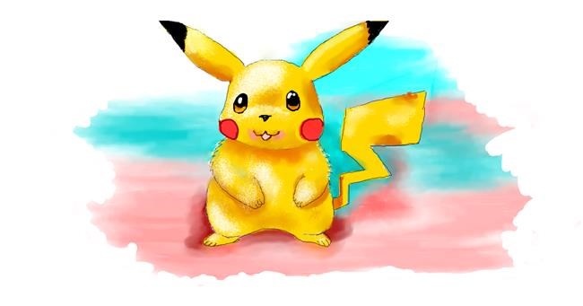 Drawing of Pikachu by DebbyLee